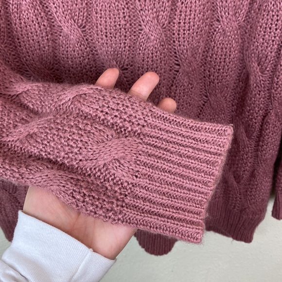 Maurices | Pink Mauve Chunky Knit Sweater XL - Picture 5 of 8